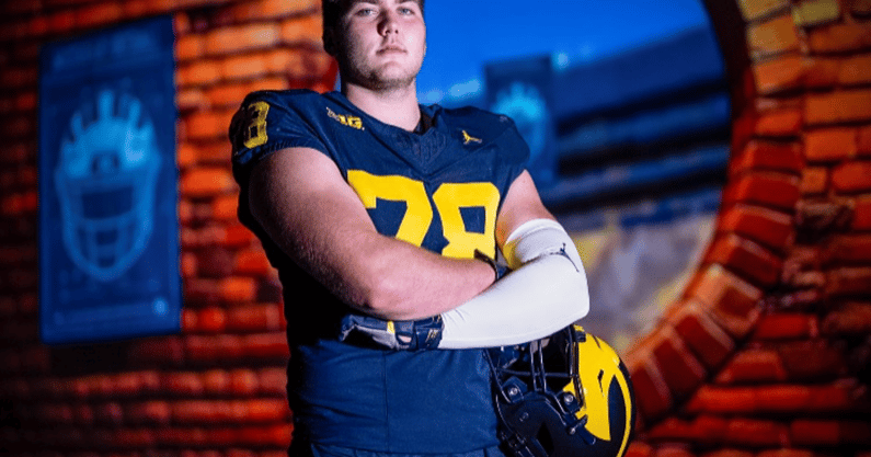 Michigan Football commit Marky Walbridge during his official visit.